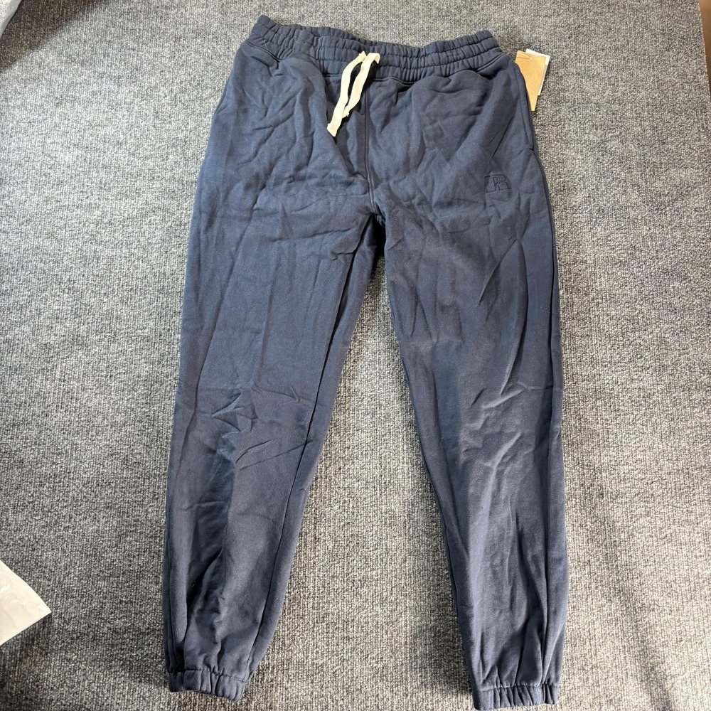 Russell Athletic Sweatpants Mens XL Blue Fleece‎ Jogger Elastic Waist Pants